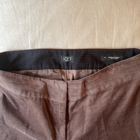 Loft velvet brown 6P Marisa Skinny Pant - Picture 2 of 5